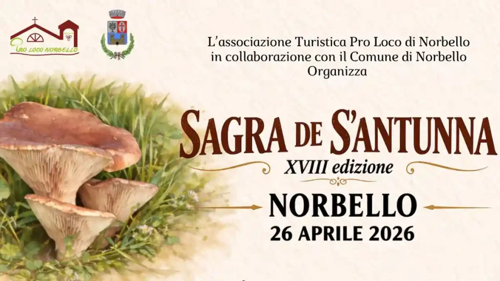 Sagra de Sant'Antunna Norbello 2026, manifesto con la data dell'evento | In Sardegna con Dani