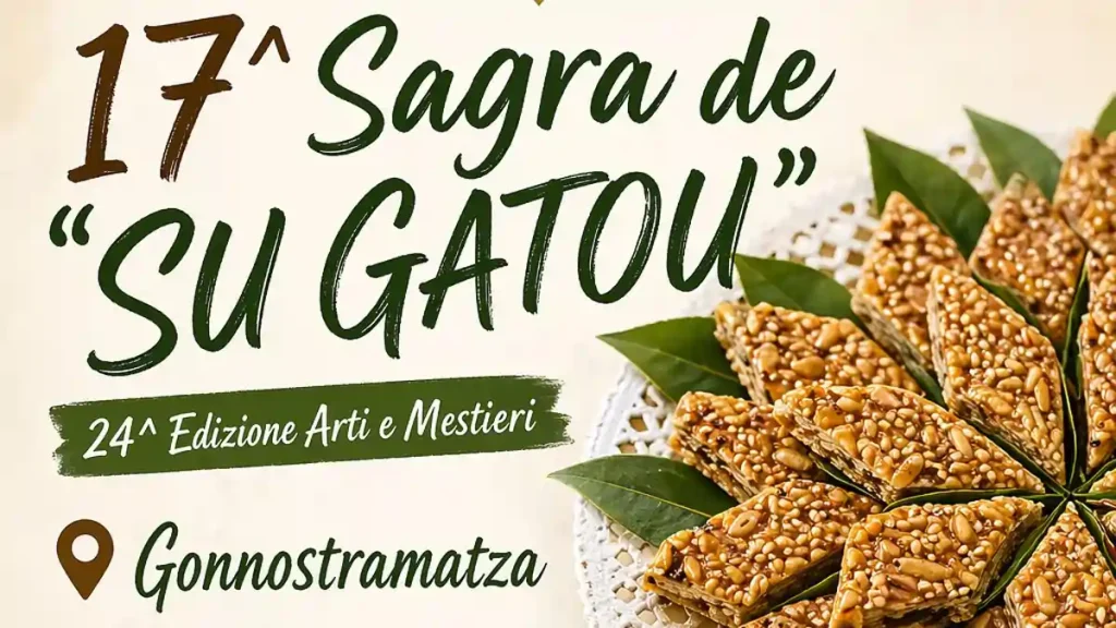 Sagra Gatou Gonnostramatza 2026, estratto dal manifesto ufficiale | In Sardegna con Dani
