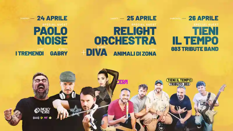 Festa San Marco Fertilia 2026, manifesto con il programma musicale e line up delle serate | In Sardegna con Dani