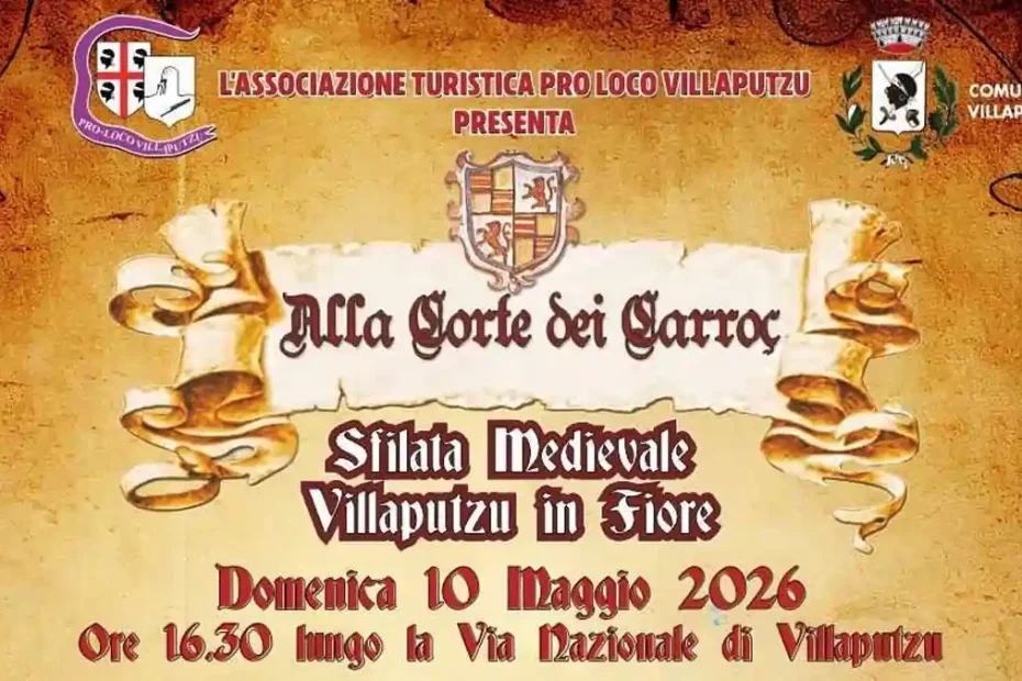 Alla Corte dei Carroz Villaputzu 2026, manifesto e date della sfilata medievale | In Sardegna con Dani