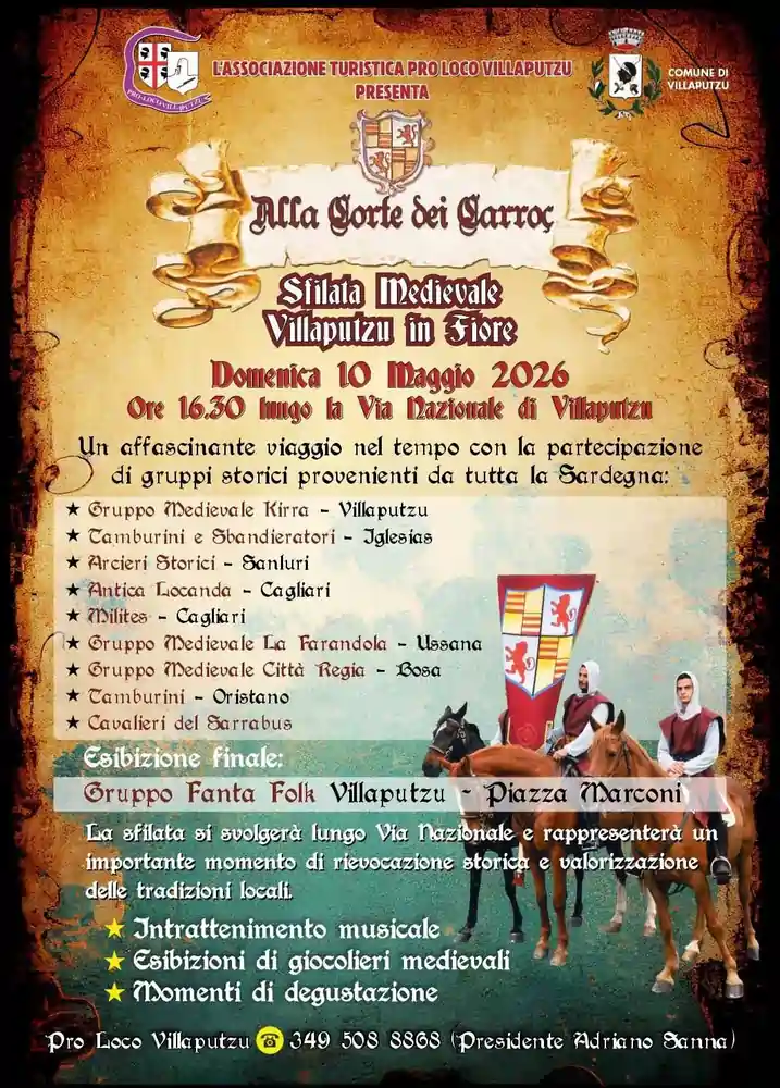 Alla Corte dei Carroz, programma completo della sfilata medievale di Villaputzu | In Sardegna con Dani