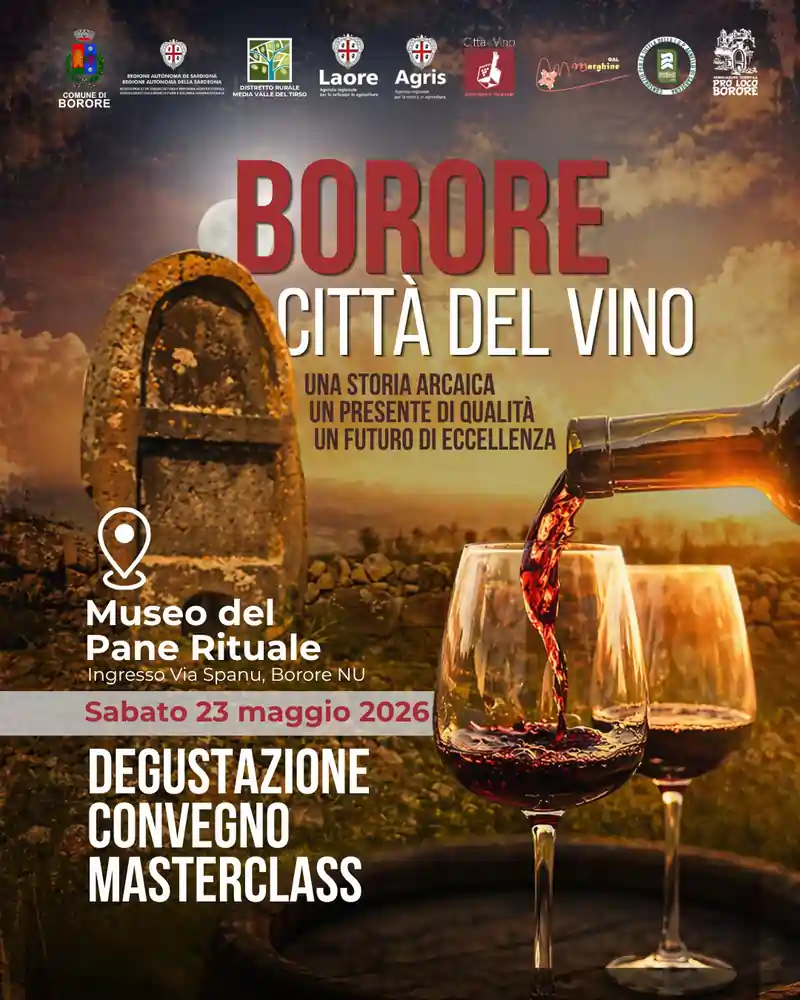 Borore Città del vino, manifesto della rassegna enologica | In Sardegna con Dani