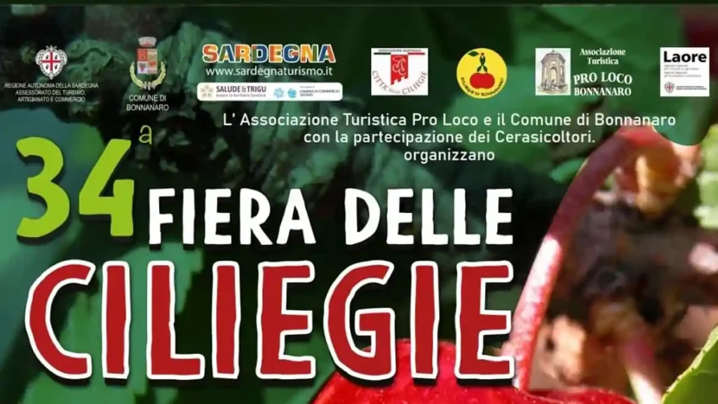 Fiera delle ciliegie di Bonnanaro 2026, manifesto | In Sardegna con Dani