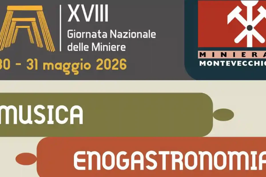 Giornata delle miniere Montevecchio 2026, manifesto con le date| In Sardegna con Dani
