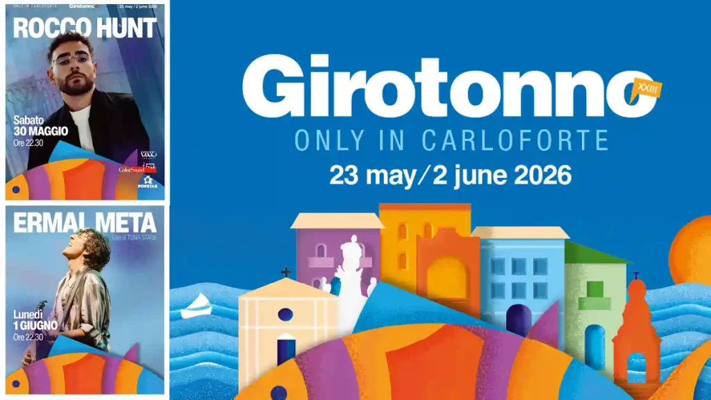 Girotonno 2026, manifesto con date e programma concerti | In Sardegna con Dani