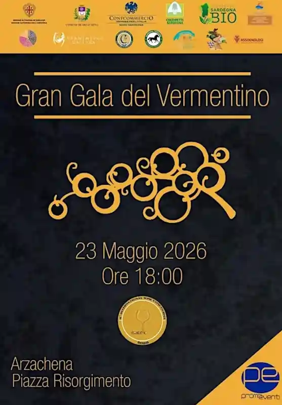 Gran Galà del Vermentino Arzachena 2026, manifesto ufficiale della degustazione in piazza | In Sardegna con Dani
