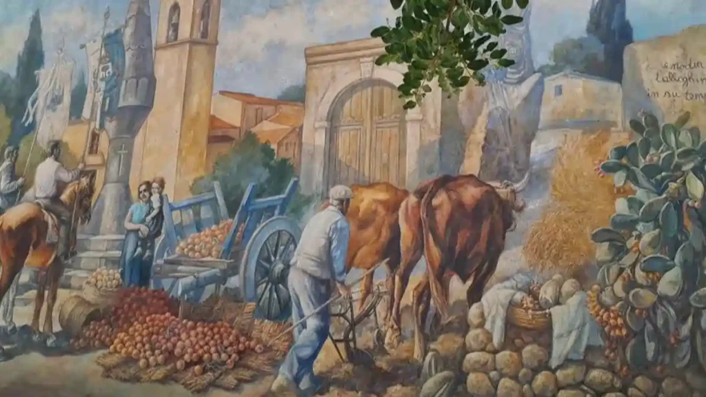 Murale Storia di San Sperate, visitabile per Monumenti Aperti | In Sardegna con Dani