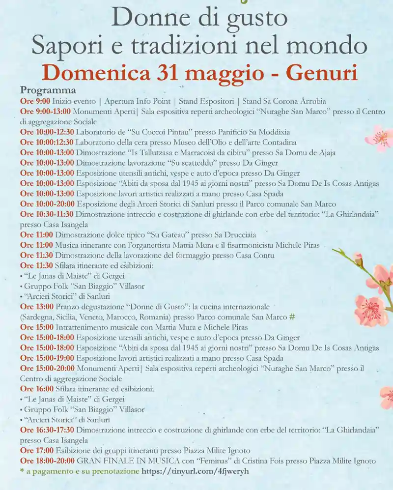 Primavera in Marmilla a Genuri, programma 2026 | In Sardegna Con Dani