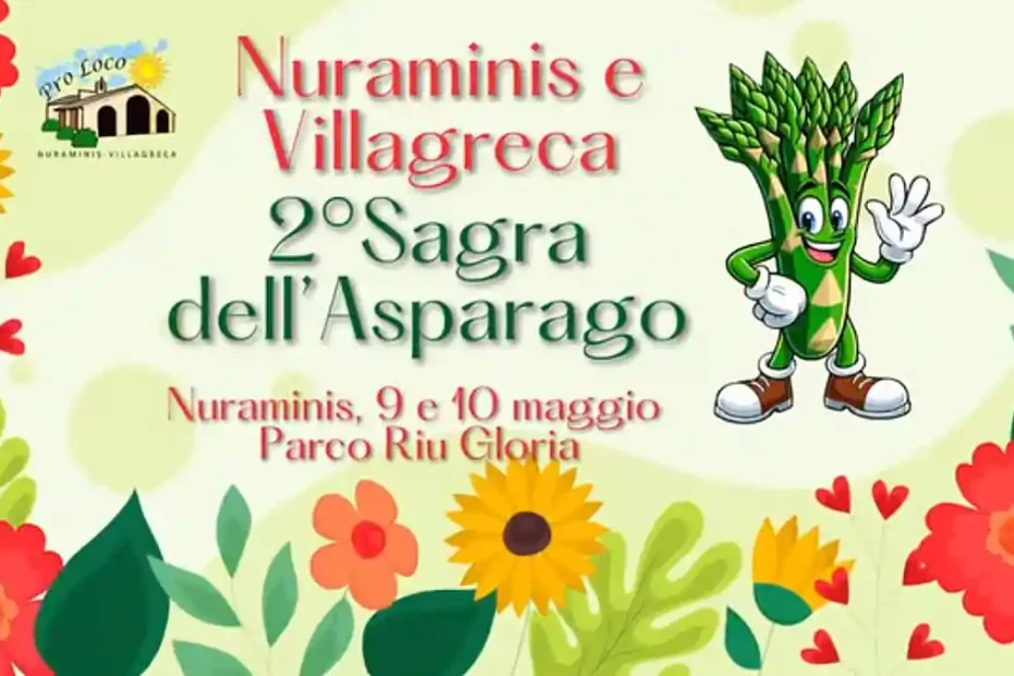 Sagra asparago Nuraminis 2026, manifesto con date e location | In Sardegna con Dani