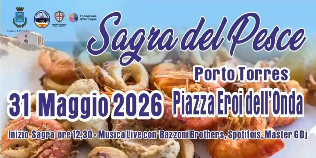 Sagra pesce Porto Torres 2026, manifesto con date e programma | In Sardegna con Dani