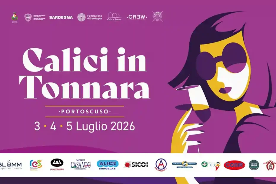 Calici in TOnnara Portoscuso 2026. manifesto con le date ufficiali | In Sardegna con Dani