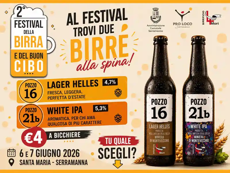 Festival birra e buon cibo 2026 a Serramanna, tap list | In Sardegna con Dani