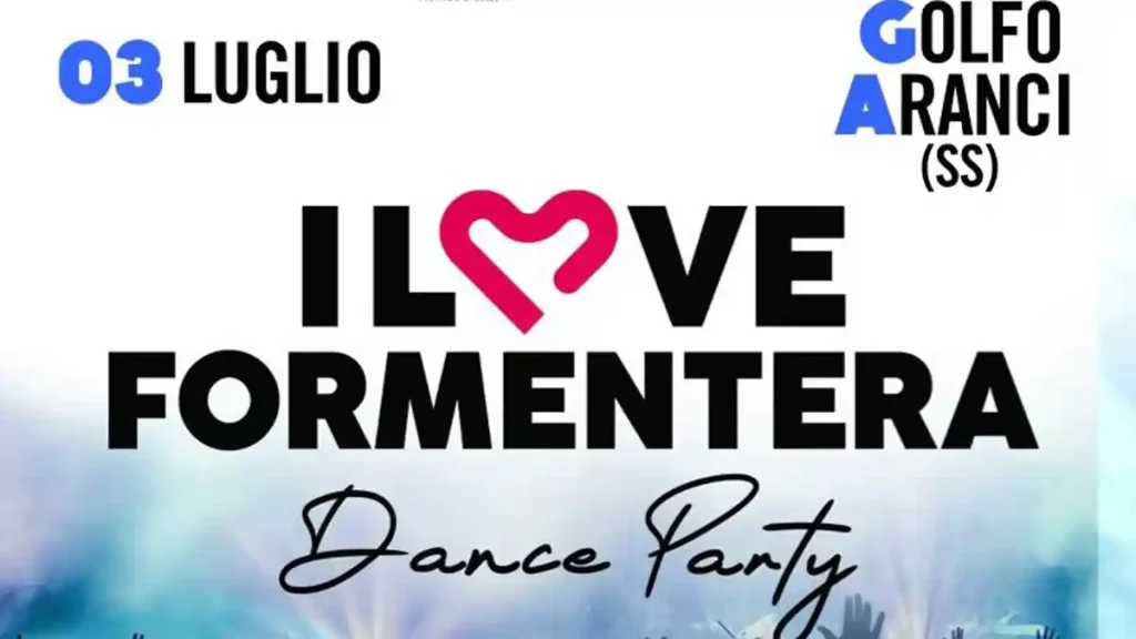 I love Formentera a Golfo Aranci, manifesto con la data ufficiale 2026 | In Sardegna con Dani