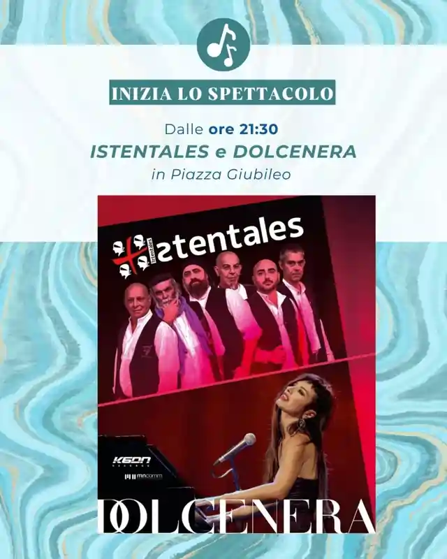 Locandina del concerto degli Istentales con Dolcenera a Budoni, il 14 giugno 2026 | In Sardegna con Dani
