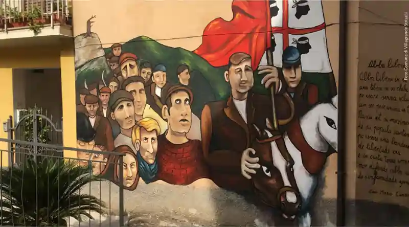 Murale a Villagrande Strisaili | In Sardegna con Dani