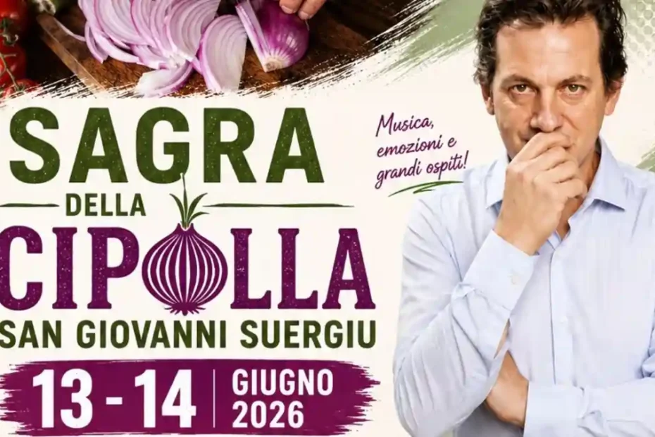 Sagra della cipolla di San Giovanni Suergiu 2026, manifesto con date e orari | In Sardegna con Dani