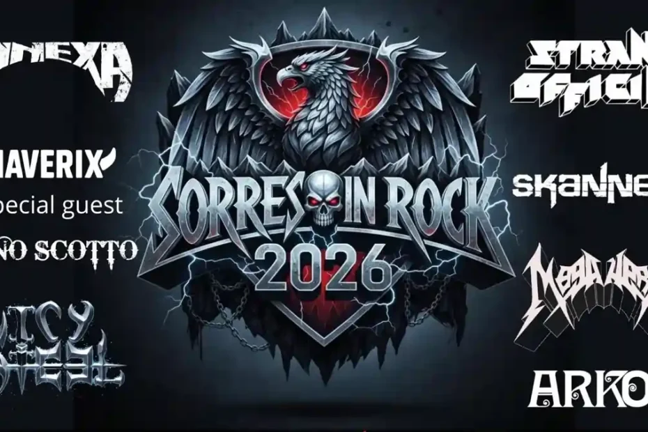 Sorres in Rock 2026 a Villasor, manifesto con i nomi delle band partecipanti | In Sardegna con Dani