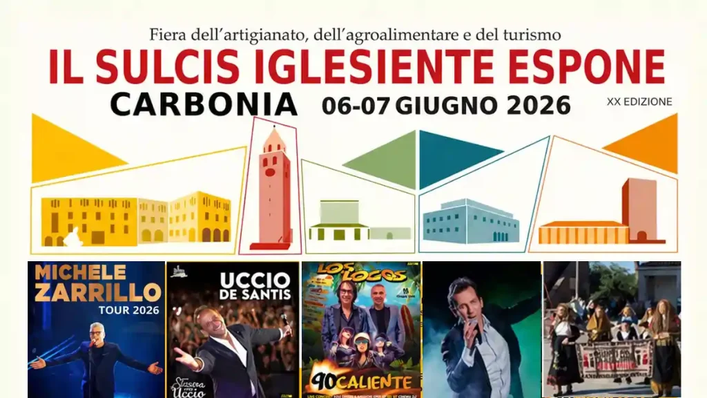 Il Sulcis Iglesiente Espone a Carbonia 2026, manifesto con il programma completo dell'evento | In Sardegna con Dani