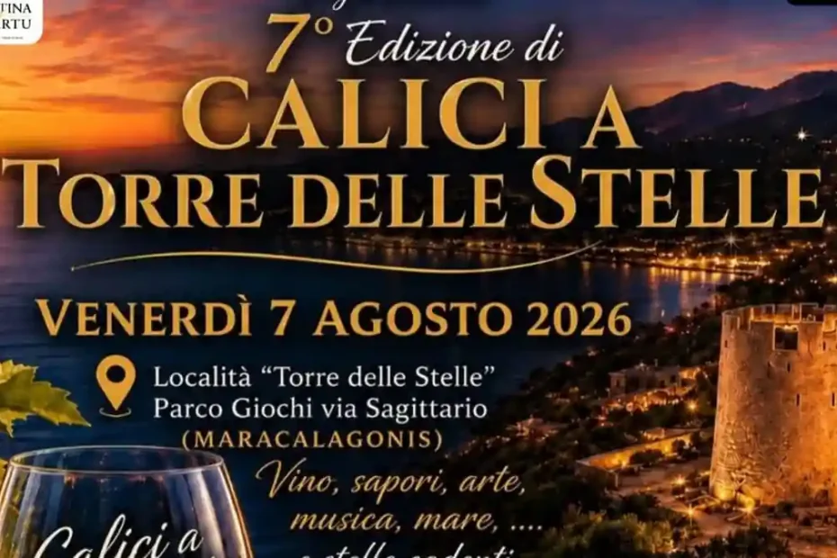 Calici a Torre delle Stelle 2026, manifesto con data e location ufficiali | In Sardegna con Dani
