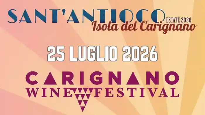 Carignano Wine Festival 2026 a Sant'Antioco, manifesto ufficiale | In Sardegna con Dani