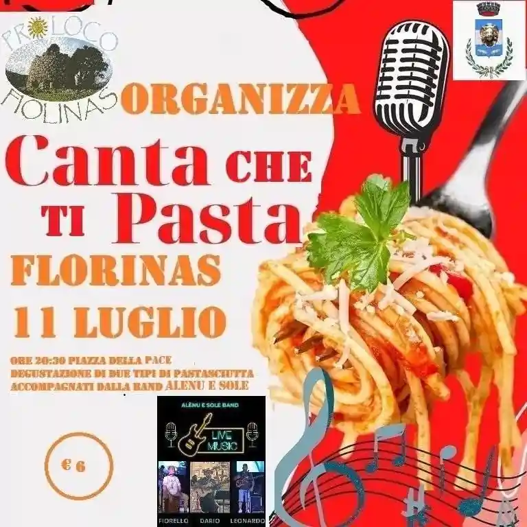 Canta che ti pasta Florinas 2026, locandina con data e programma | In Sardegna con Dani