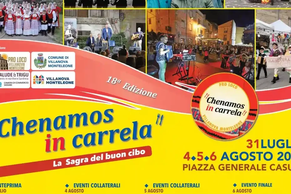 Chenamos in carrela 2026 a Villanova Monteleone, manifesto e date | In Sardegna con Dani