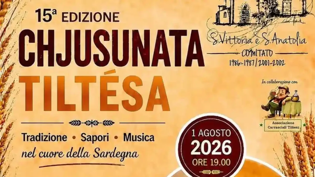 Chjusunata Tiltesa 2026, manifesto con data e programma di massima | In Sardegna con Dani