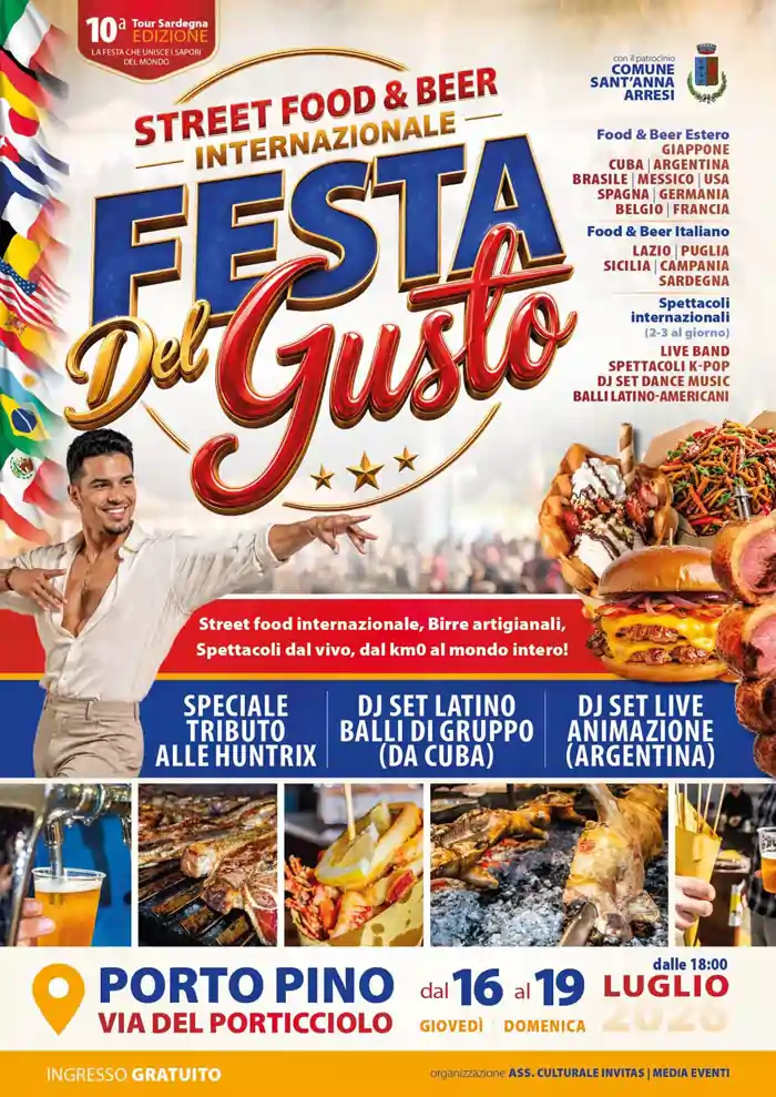 Festa del gusto Porto Pino 2026, manifesto con il programma completo | In Sardegna con Dani