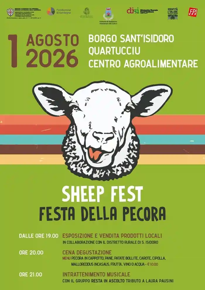 Sheep Fest 2026, manifesto con il programma completo della sagra della pecora di Quartucciu | In Sardegna con Dani