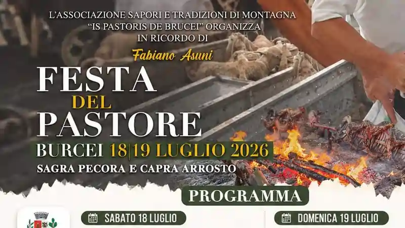 Festa del pastore Burcei 2026, manifesto con date e location | In Sardegna con Dani
