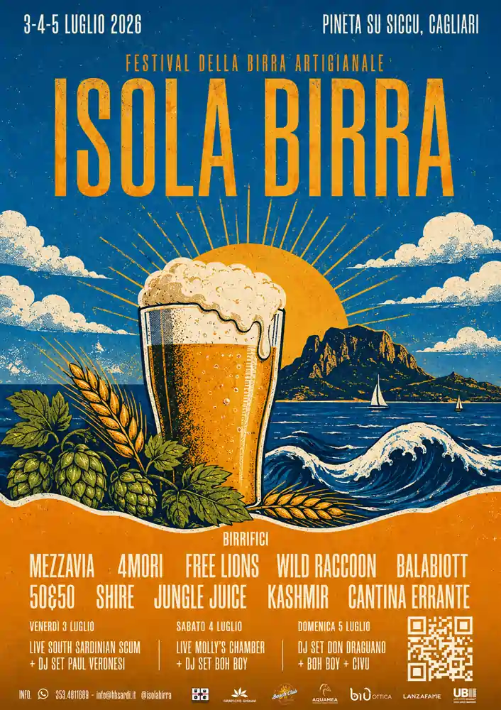 Isolabirra 2026 a Cagliari, manifesto ufficiale con il programma e i birrifici partecipanti | In Sardegna con Dani