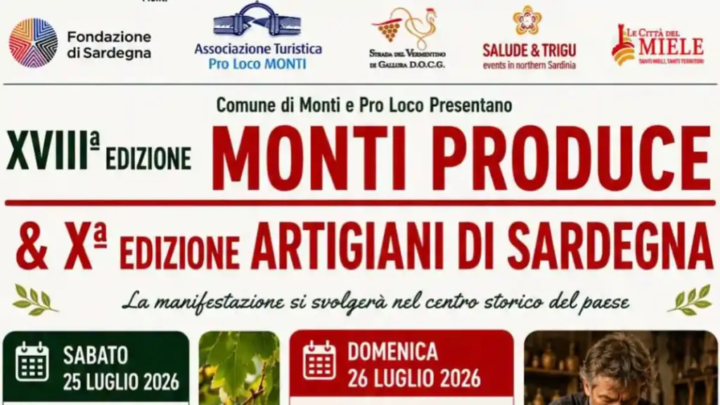 Monti Produce 2026, manifesto con le date ufficiali dell'evento | In Sardegna con Dani