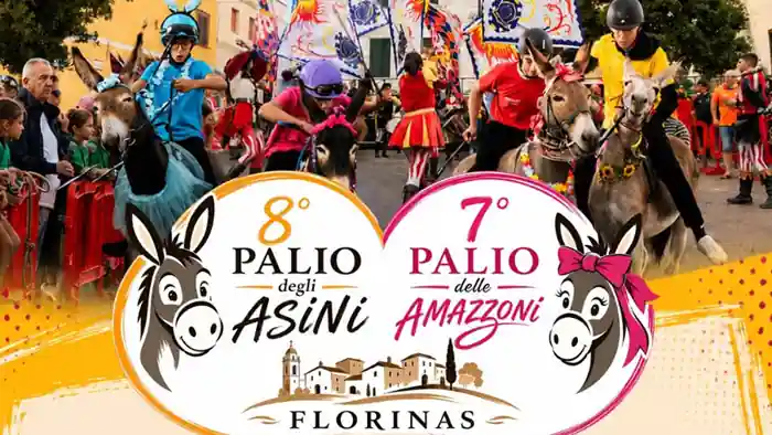 Palio degli asini 2026 a Florinas, manifesto | In Sardegna con Dani