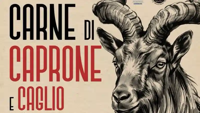 Sagra della carne di caprone e del caglio di capretto a Urzulei 2026, manifesto | In Sardegna con Dani