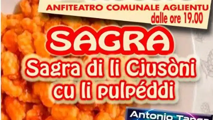 Sagra Chjusoni Aglientu 2026, manifesto con la location | In Sardegna con Dani