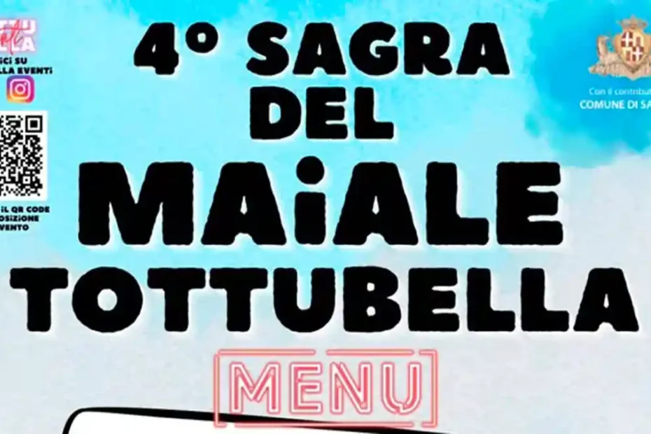 Sagra del maiale Tottubella 2026, manifesto dell'evento | In Sardegna con Dani