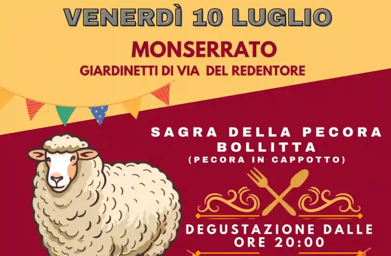 Sagra della pecora bollita Monserrato 2026, manifesto con data e programma | In Sardegna con Dani
