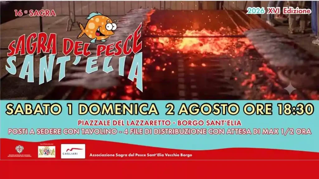 Sagra del pesce di Sant'Elia 2026 a Cagliari, manifesto con data e programma | In Sardegna con Dani