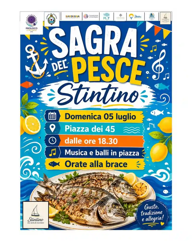 Sagra del pesce Stintino 2026, manifesto con data e programma | In Sardegna con Dani