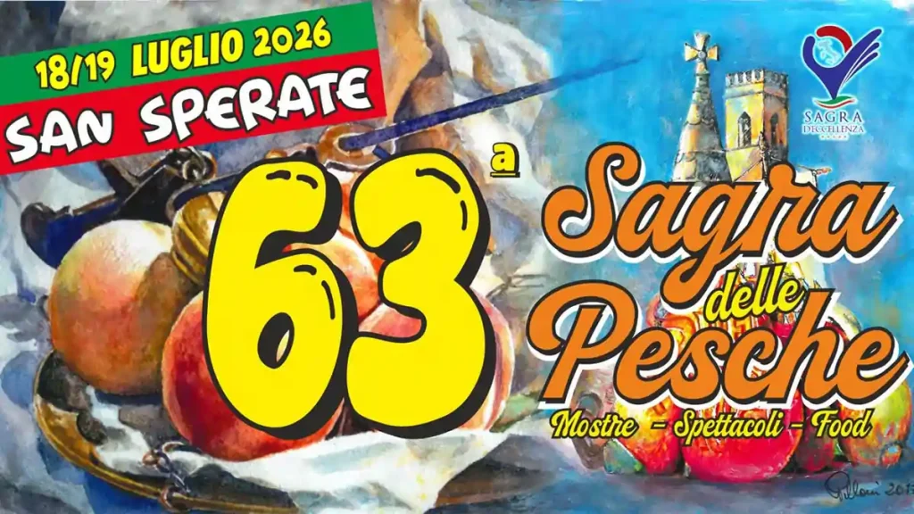 Sagra delle pesche San Sperate 2026, manifesto con le date ufficiali | In Sardegna con Dani