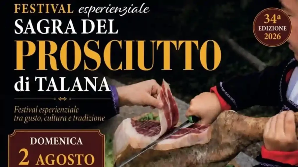 Sagra del prosciutto di Talana 2026, manifesto con la data ufficiale | In Sardegna con Dani
