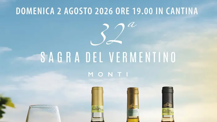 sagra del Vermentino 2026 a Monti, manifesto con data e orario di inizio | In Sardegna con Dani