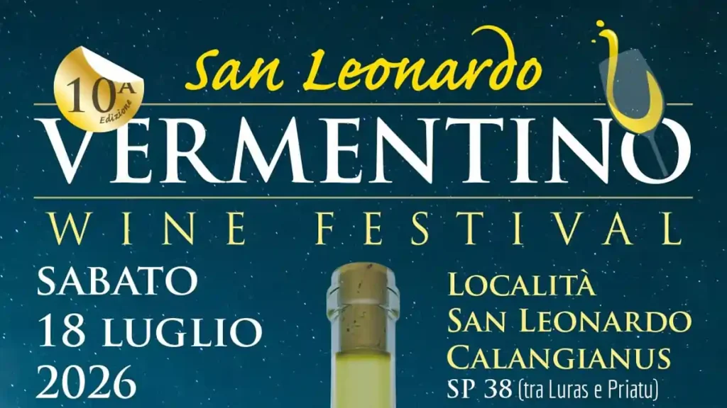 San Leonardo Vermentino Wine Festival 2026, manifesto con data e location ufficiali | In Sardegna con Dani