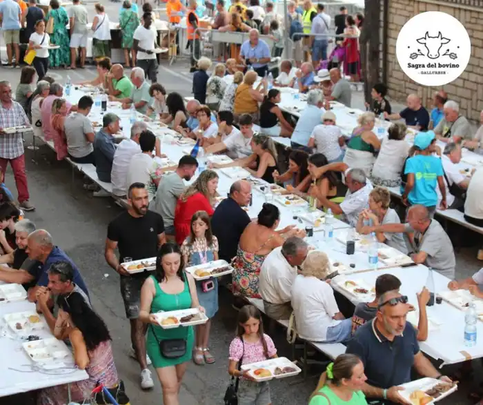 Grandi tavolate alla sagra del bovino Gallurese di Calangianus | In Sardegna con Dani