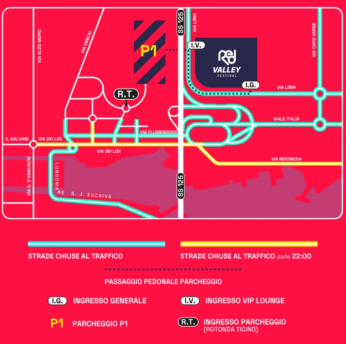 Red Valley Festival 2026 a Olbia, mappa del luogo dell'evento e come arrivare | In Sardegna con Dani