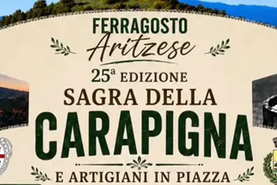 Sagra della Carapigna Aritzo 2026, manifesto della 25ma edizione | In Sardegna con Dani