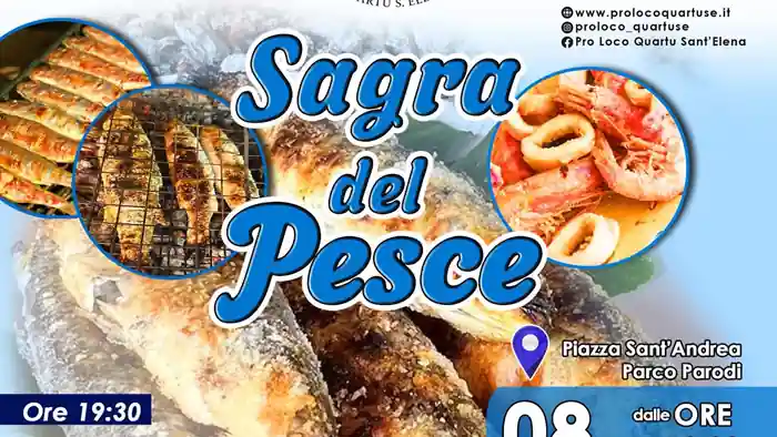 Sagra del pesce di Quartu Sant'Elena 2026, estratto del manifesto ufficiale| In Sardegna con Dani