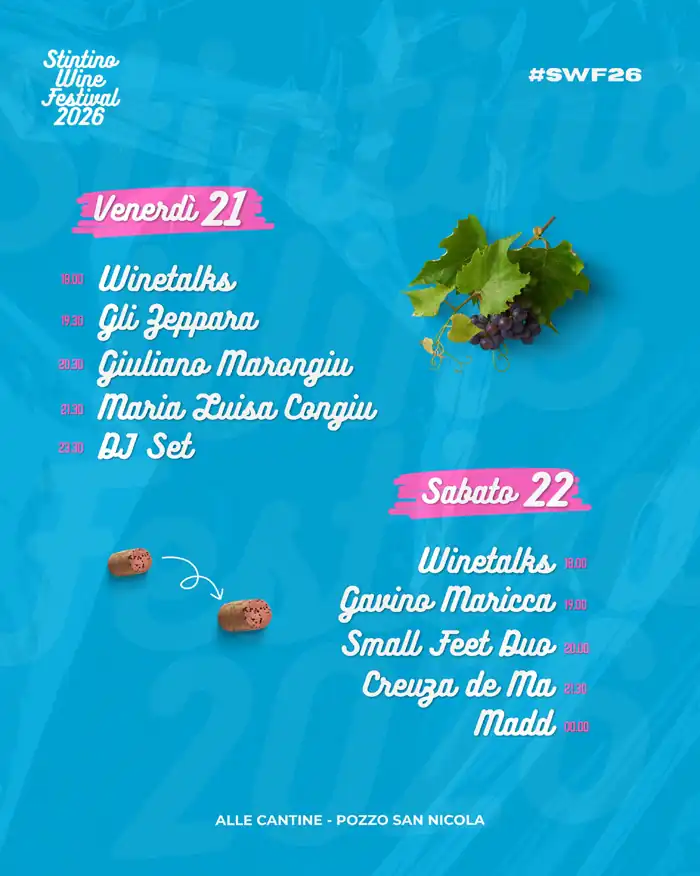 Stintino Wine Festival 2026, programma musicale | In Sardegna con Dani