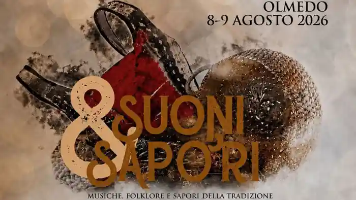Suoni e sapori 2026 ad Olmedo, vicino Alghero, manifesto con le date dell'evento | In Sardegna con Dani 